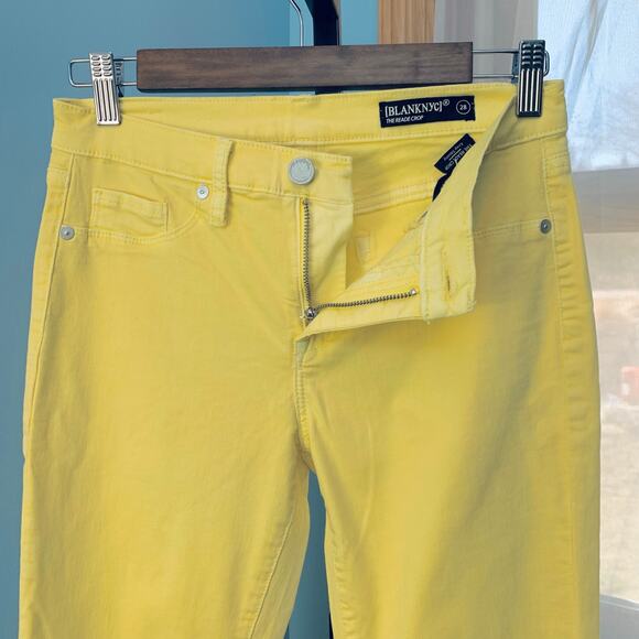 Blank NYC Reade Crop Raw Edge Hem Jeans in Sunny Spot Size 28 - Picture 4 of 7